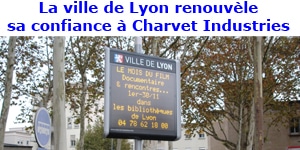 panneau d'affichage lumineux Charvet Industries à Lyon