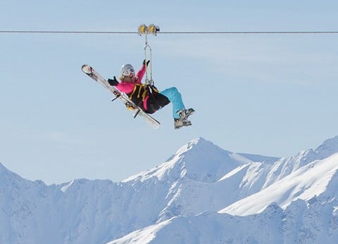 tyrolienne val thorens